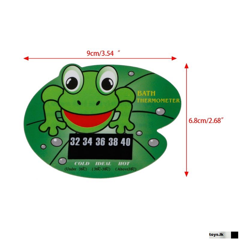 Bath Water Temperature Thermometer - Green Frog Shape 