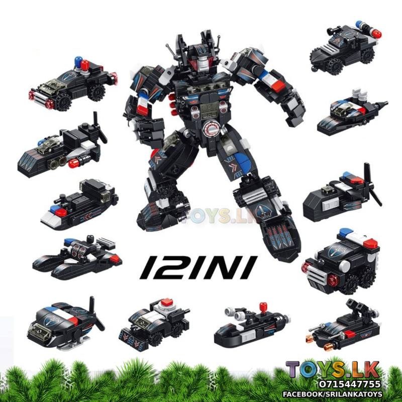 12-in-1 SWAT Mech Car Robot Model Lego