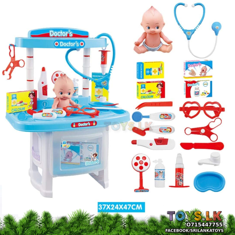 Table Doctor Set with Doll Pretend
