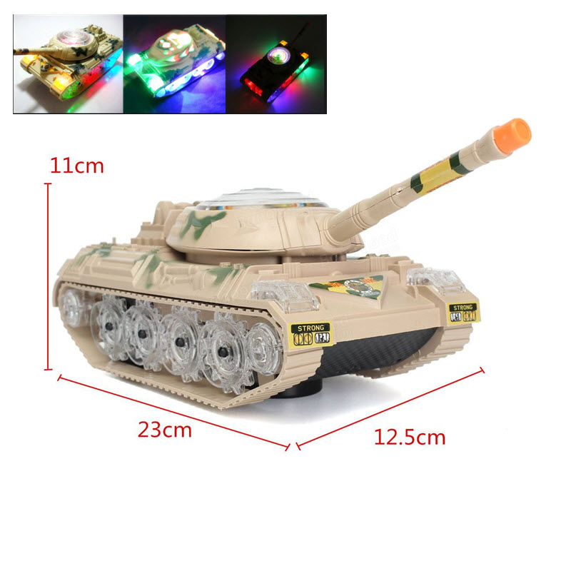 Moving Army Tank With LED Flashing Lights and Music