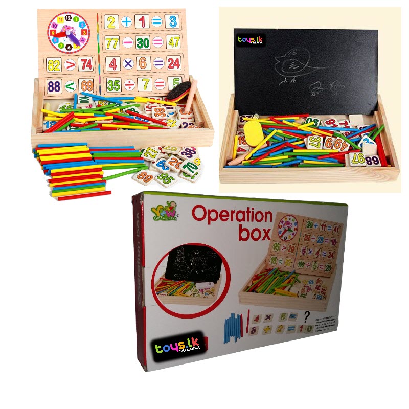 Multifunctional math operation learning box black board - Medium
