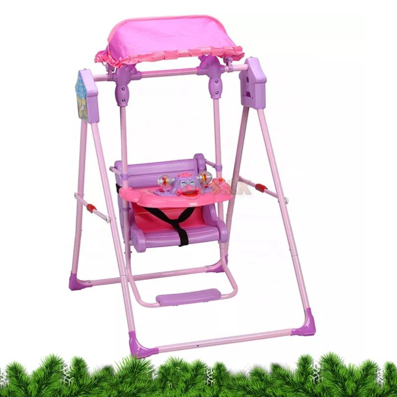 Baby swing with canopy feeding chair