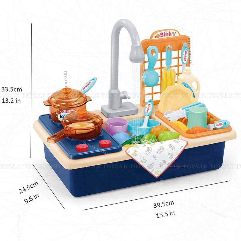 Kitchen Sink Toy with Accessories with Faucet Water System