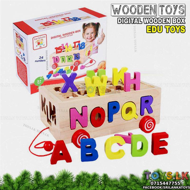 Digital Wooden Box Numbers & Letters
