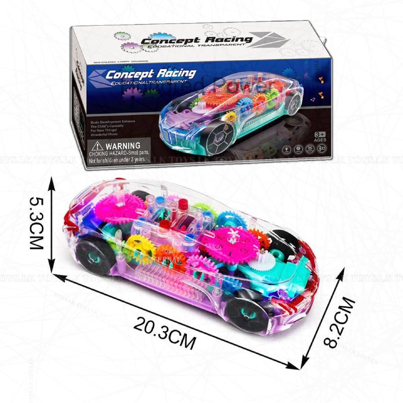 Transparent Concept Racing Car Educational