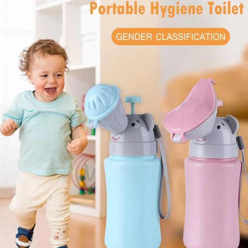Portable travel kids urine bottle for boys and girls