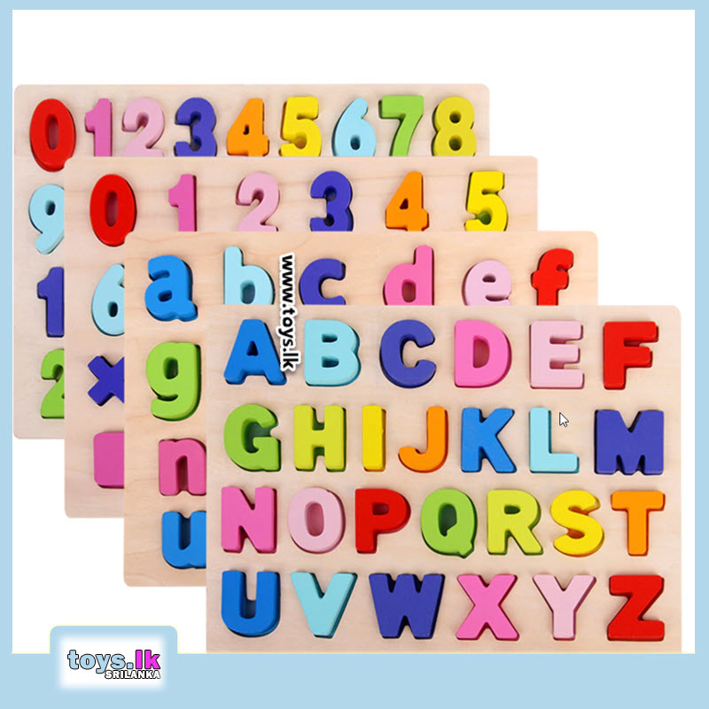 Wooden Letters and Numbers Educational Puzzle