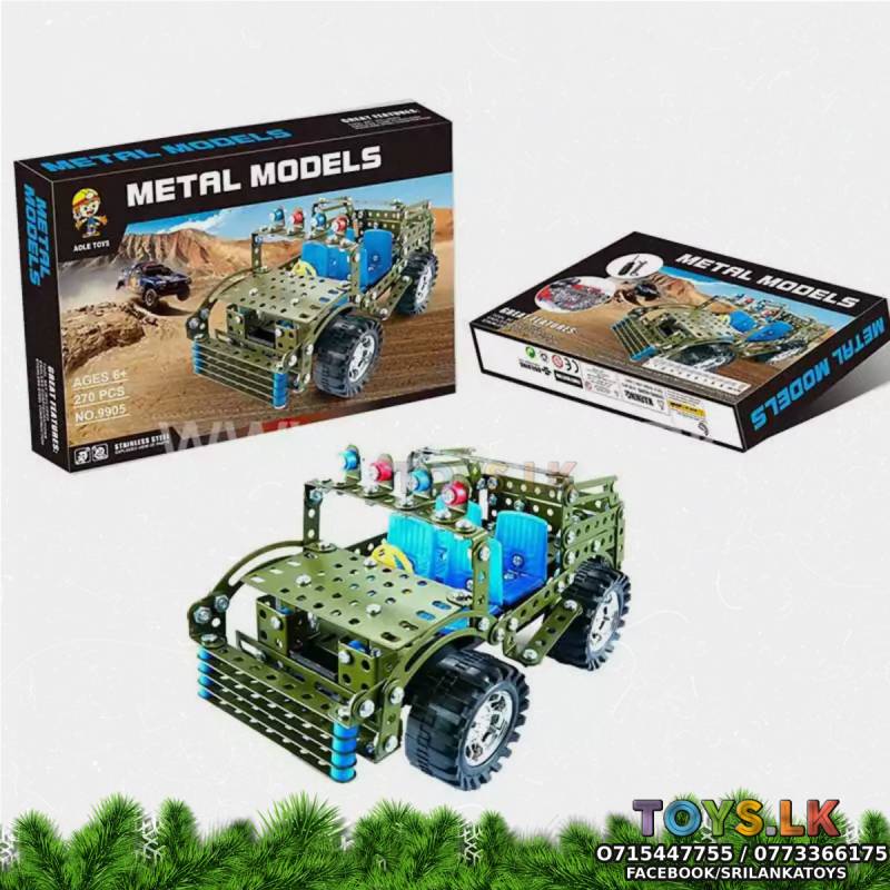 Steel Model Car Assembly Set Lego Type Metal