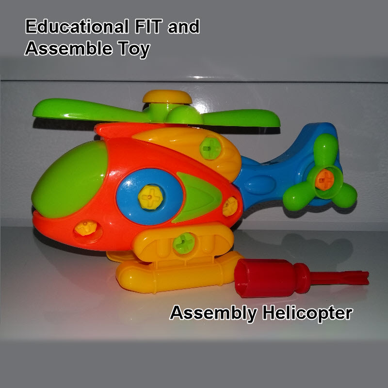 Helicopter Assemble Toy - Lego Type Mini Toy