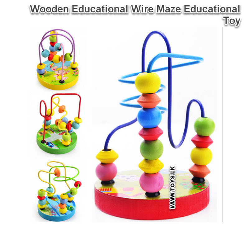 Colorful Wooden Mini Wire Maze Educational Toy