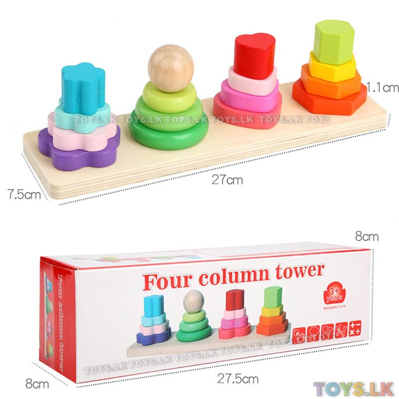 Wooden Sorting for column Tower Educational toy