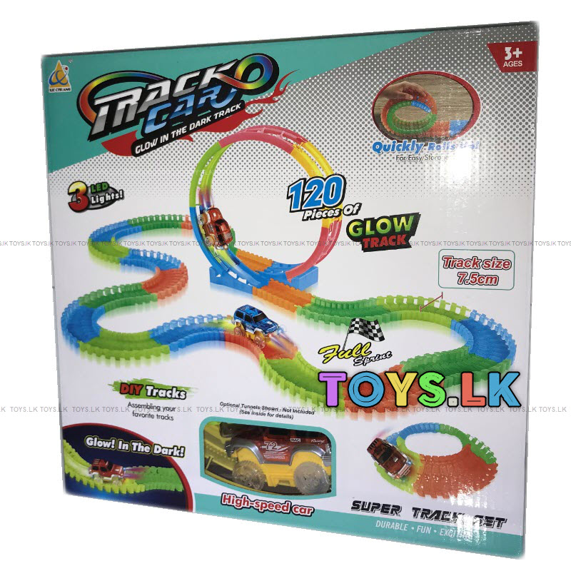 glow in the dark luminous magic track car toy fun track with circle