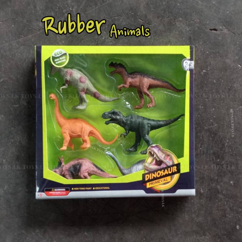 Dinosaur World Rubber Animal Set
